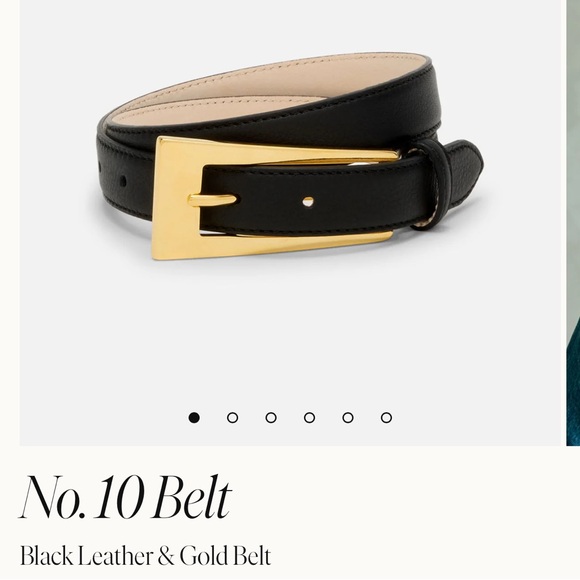 AUREUM Accessories - AUREUM NO. 10 Black Leather Belt with Gold Buckle